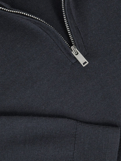3-9 yrs Merino Wool Half-Zip Funnel Neck Jumper in Midnight Navy | Reiss Children & Baby Featured