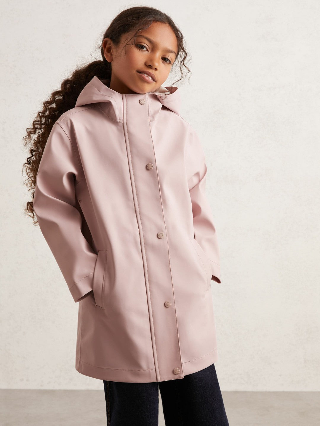 Hooded Rain Jacket in Pink | Reiss Children & Baby Best Seller