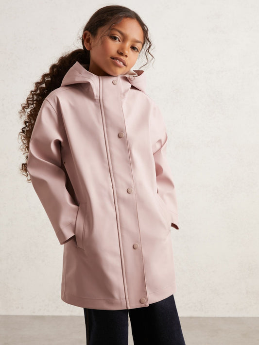 Hooded Rain Jacket in Pink | Reiss Children & Baby Best Seller