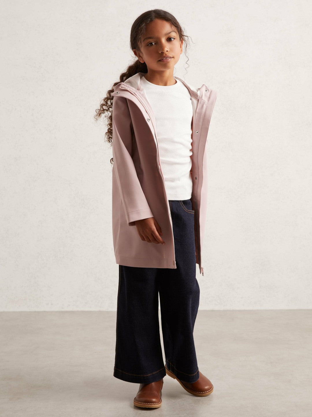 Hooded Rain Jacket in Pink | Reiss Children & Baby Best Seller
