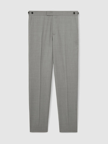 Slim-Fit Wool Suit Trousers in Mid Grey | Reiss Men Featured