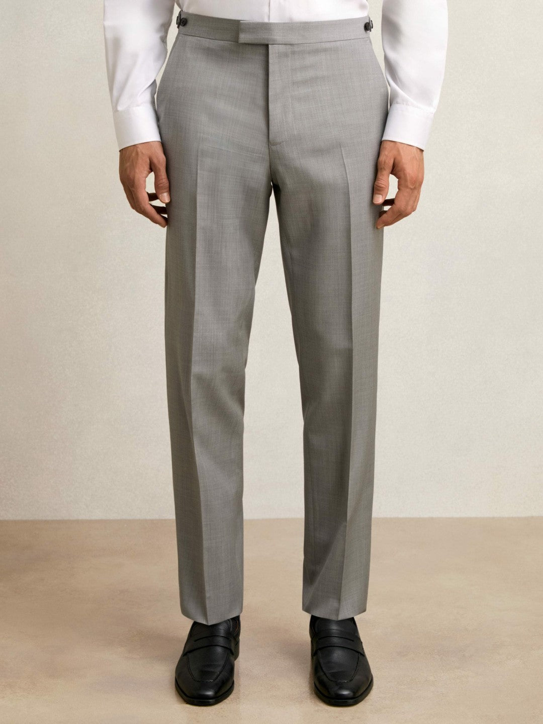 Slim-Fit Wool Suit Trousers in Mid Grey | Reiss Men Featured