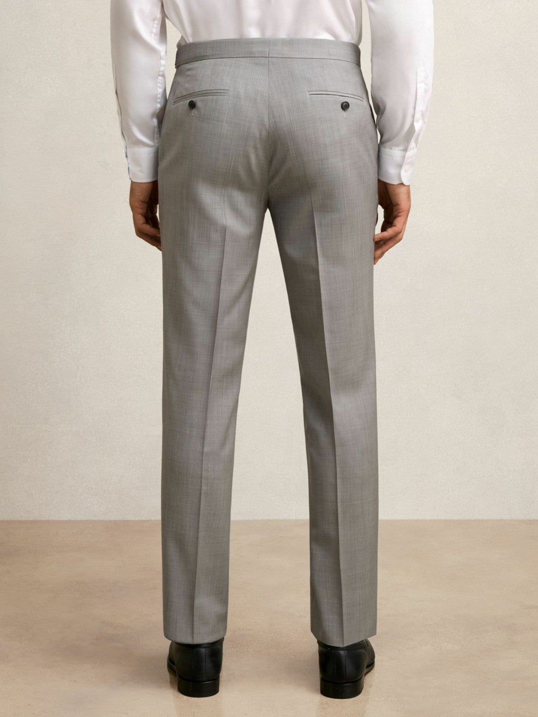 Slim-Fit Wool Suit Trousers in Mid Grey | Reiss Men Featured