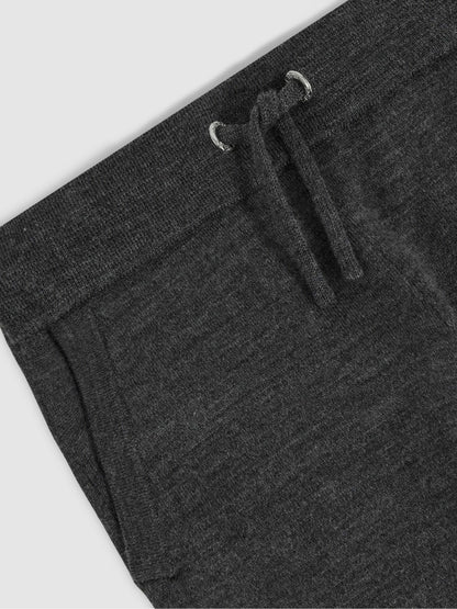 3-9 yrs Merino Wool Cuffed Joggers in Derby Grey Melange | Reiss Children & Baby Featured