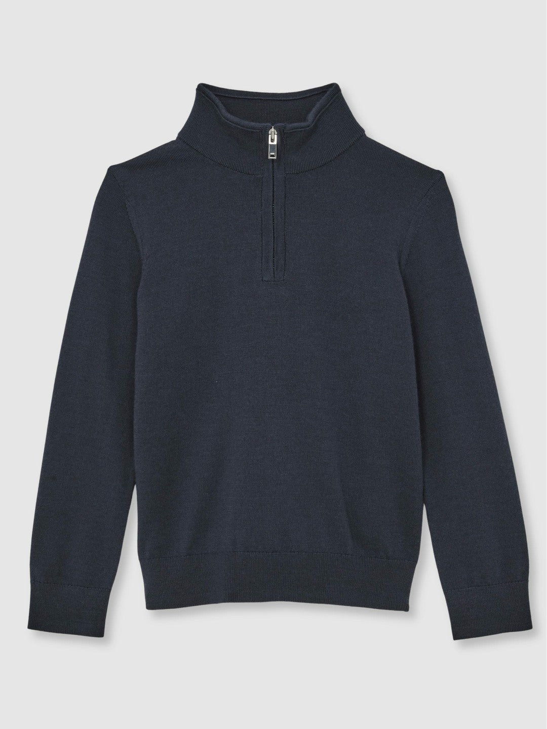 9-13 yrs Merino Wool Half-Zip Funnel Neck Jumper in Midnight Navy | Reiss Children & Baby Trending
