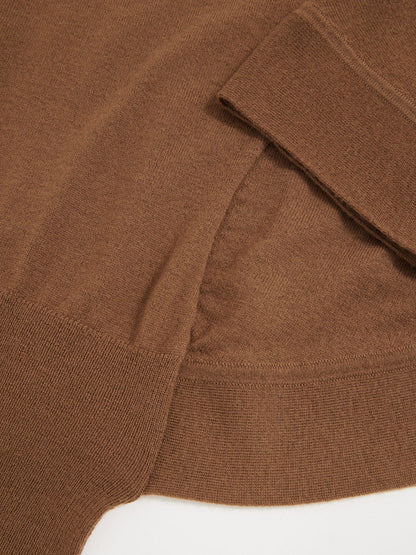 Merino Wool Batwing Roll-Neck Jumper in Tan | Reiss Women Premium
