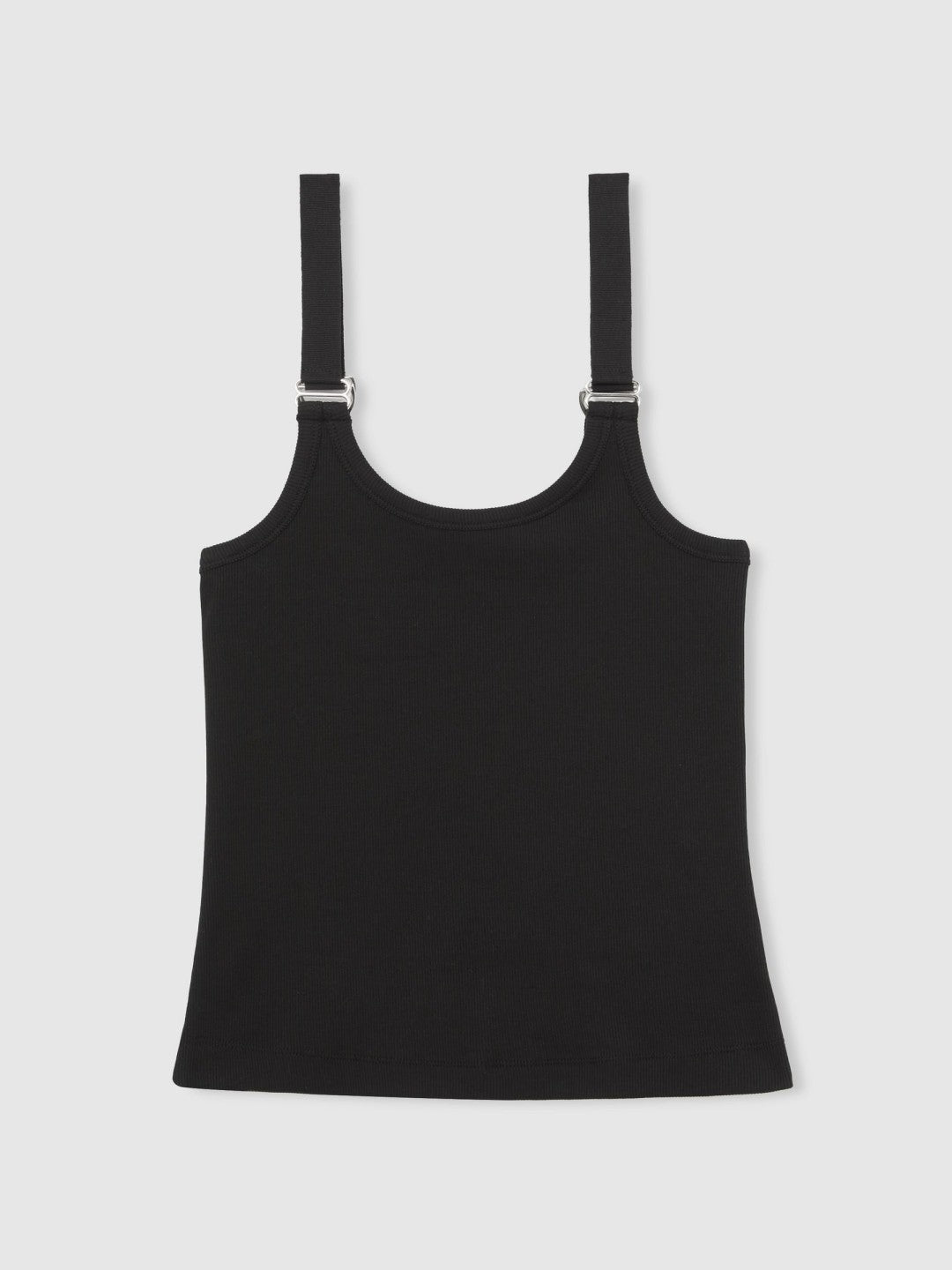 Stretch-Cotton D-Ring Strap Vest in Black | Reiss Women New