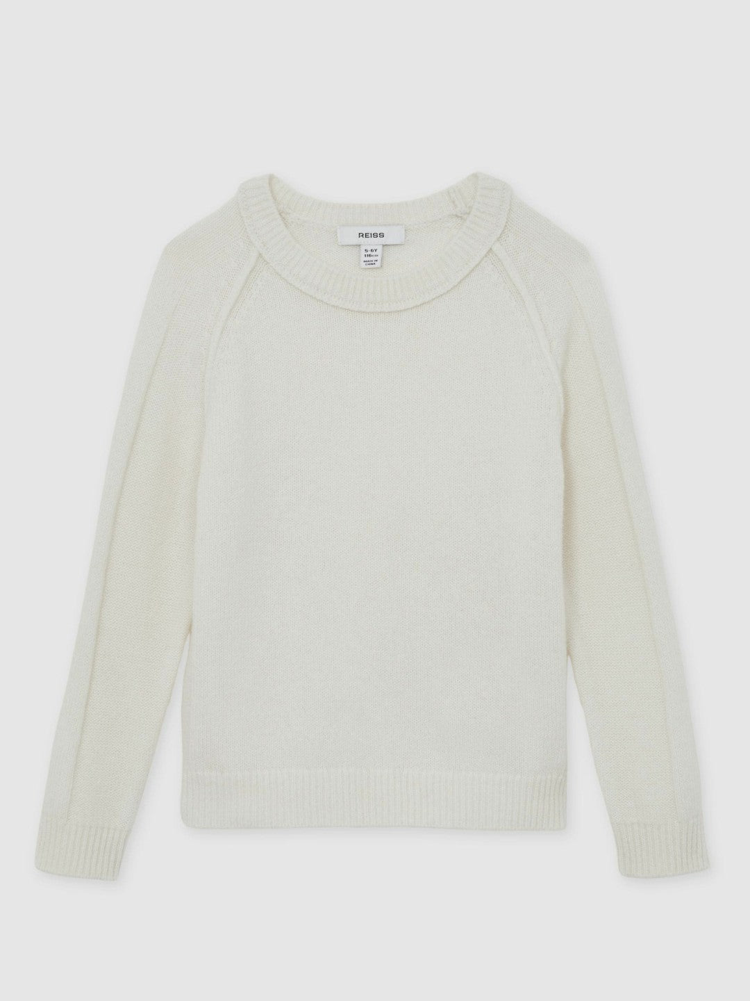3-9 yrs Wool-Cashmere Reverse-Seam Jumper in Off White | Reiss Children & Baby Trending