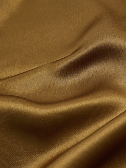 Acler Draped Satin Mini Dress in Gold Moss | Reiss Women Featured