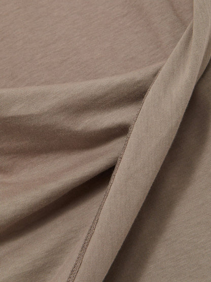 Cotton Drape T-Shirt in Taupe Neutral | Reiss Women Featured