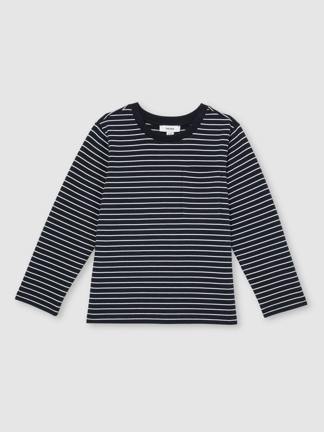 9-13 yrs Stretch-Cotton Stripe T-Shirt in Navy/White | Reiss Children & Baby Best Seller