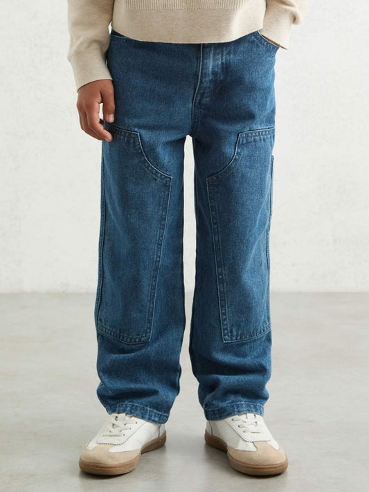 9-13 yrs Straight-Leg Carpenter Jeans in Mid Blue | Reiss Children & Baby Signature