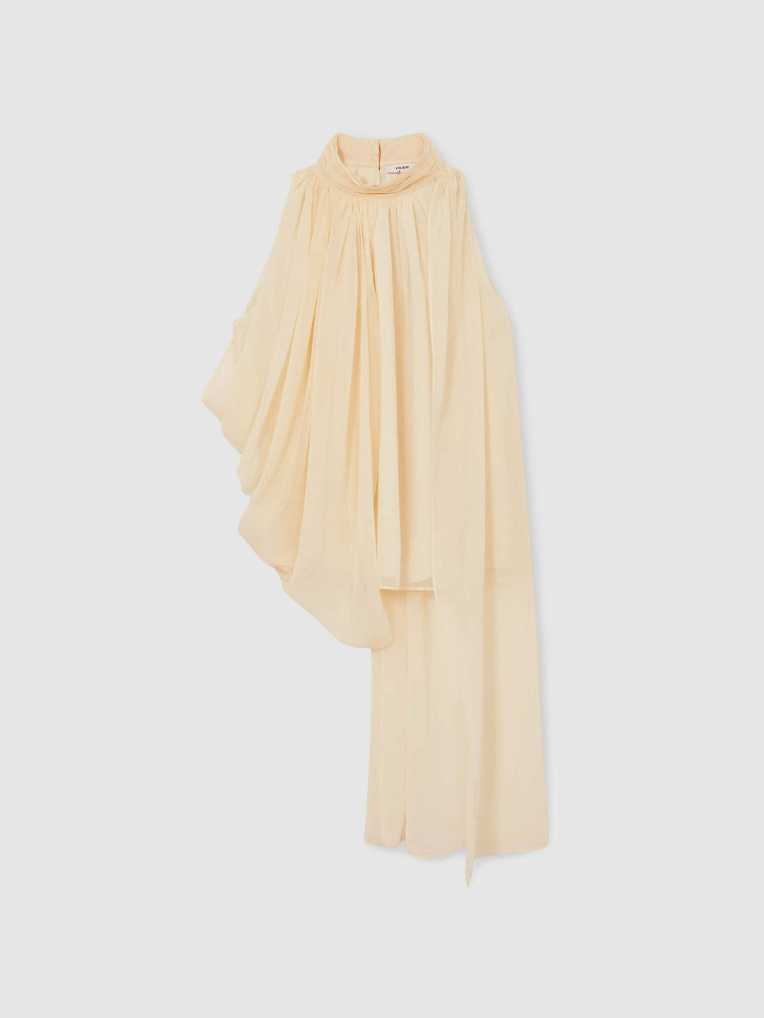 Draped Chiffon Sleeveless Top in Ivory | Reiss Women Featured