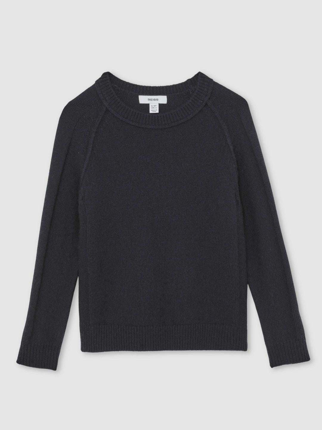 13-14 yrs Wool-Cashmere Reverse-Seam Jumper in Navy | Reiss Children & Baby Best Seller