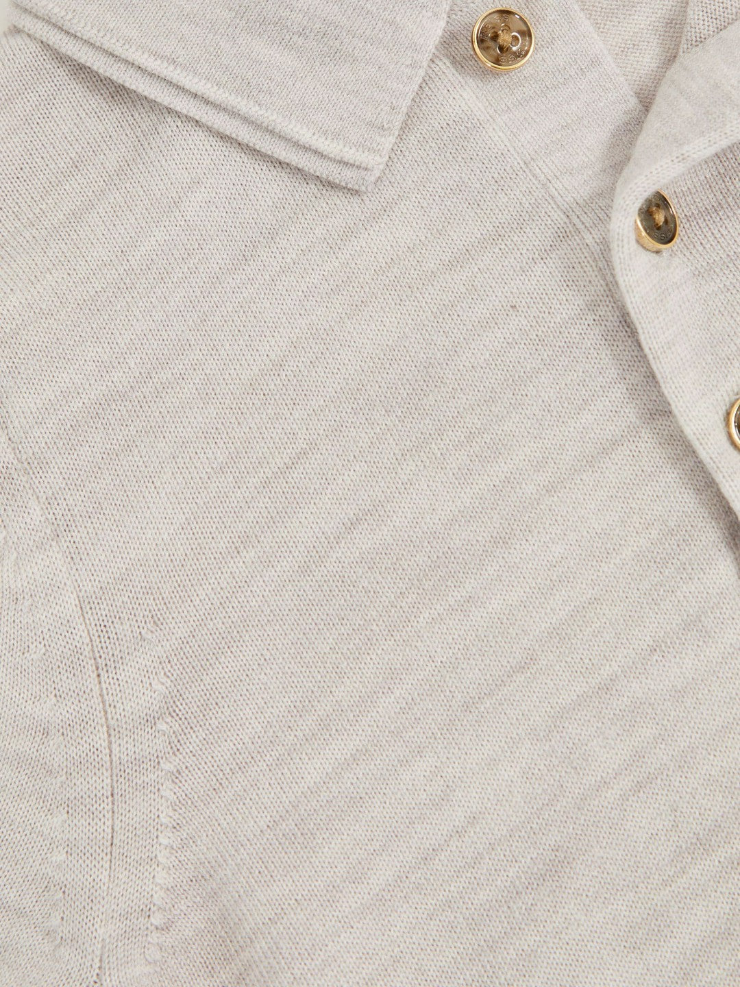 9-13 yrs Merino Wool Short Sleeve Polo Shirt in Wicker Melange | Reiss Children & Baby Signature