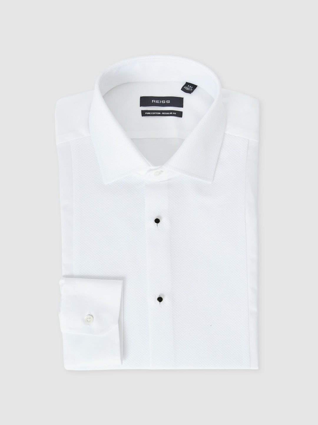 Regular Fit Cotton Double-Cuff Dinner Shirt Regular-Fit in White | Reiss Men Recommended