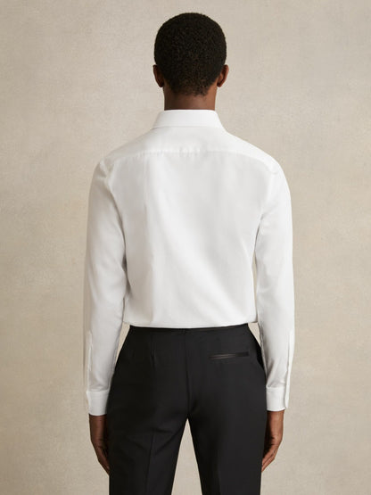 Regular Fit Cotton Double-Cuff Dinner Shirt Regular-Fit in White | Reiss Men Recommended