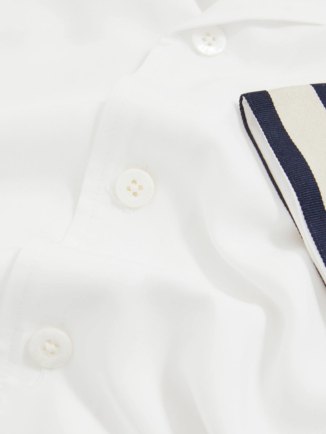 | Ché Stripe-Cuff Shirt in White | Reiss Men Exclusive