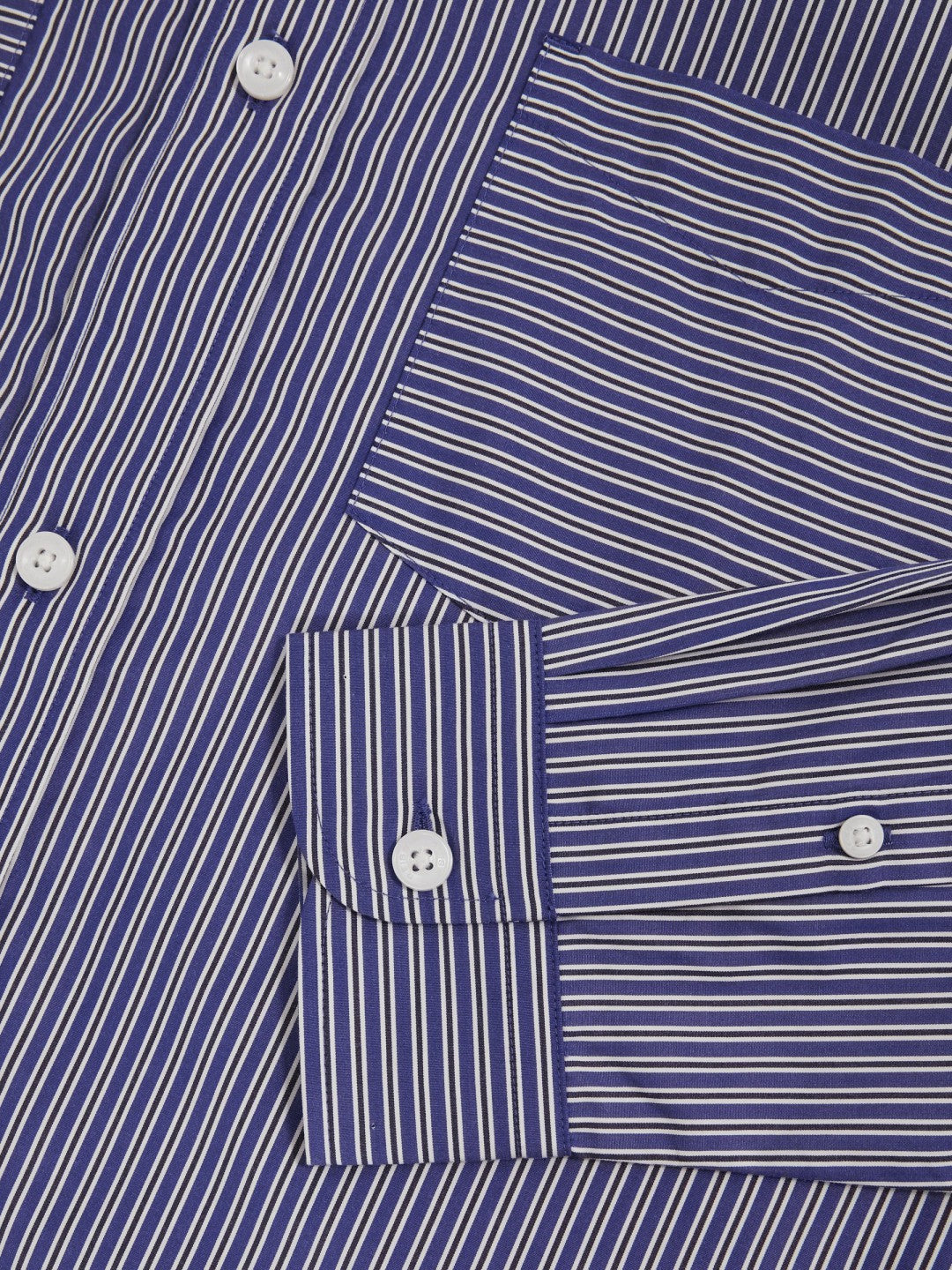 Cotton-Poplin Stripe Twin-Pocket Shirt in Blue/White | Reiss Men Exclusive