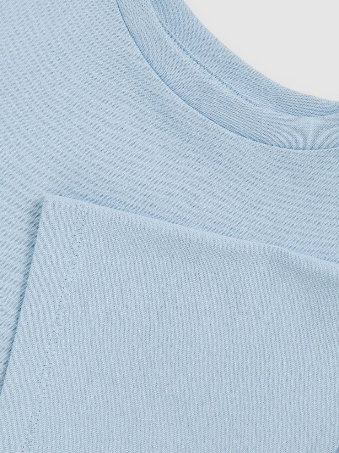 3-9 yrs Cotton Oversized Cropped T-Shirt in Blue | Reiss Children & Baby Exclusive