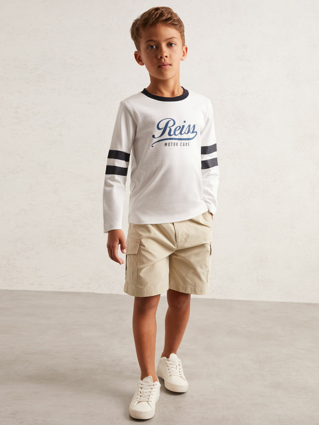 13-14 yrs Ripstop Cargo Shorts in Light Stone | Reiss Children & Baby Recommended