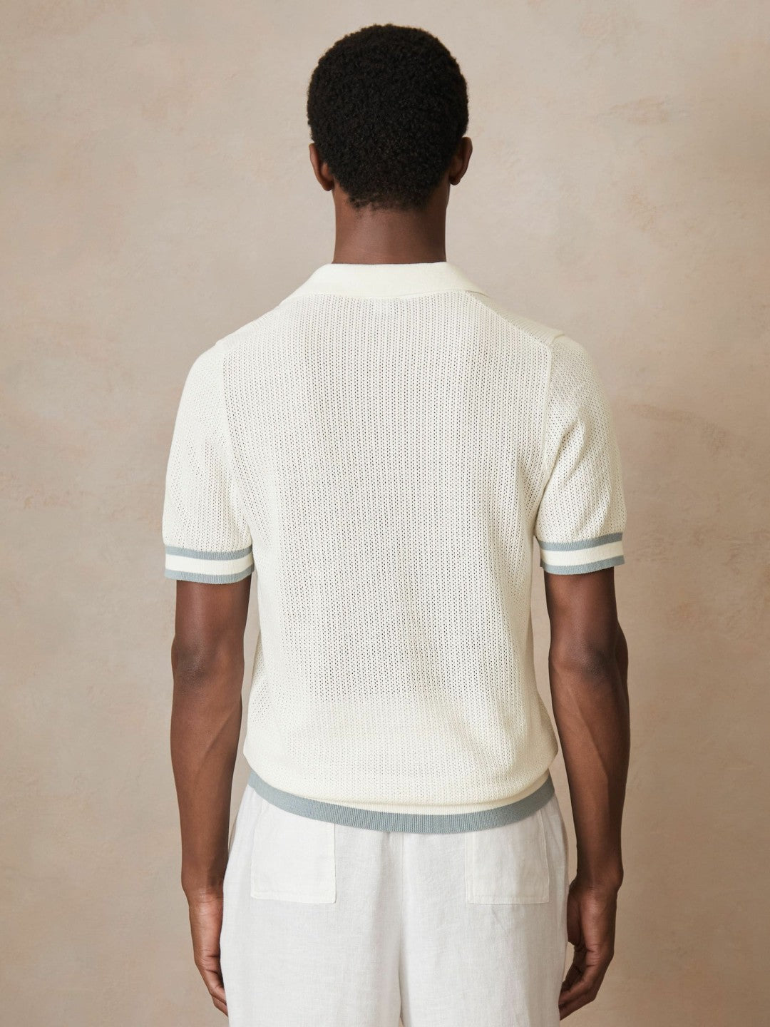 | Ché Cotton Knit Polo Shirt in White | Reiss Men New