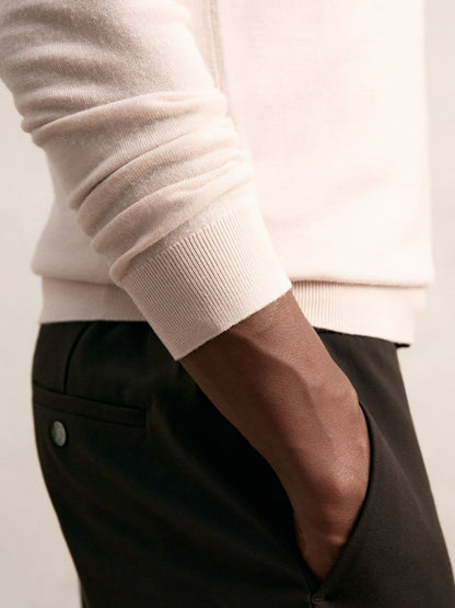 Merino Wool Half-Zip Jumper in Beige | Reiss Men Trending