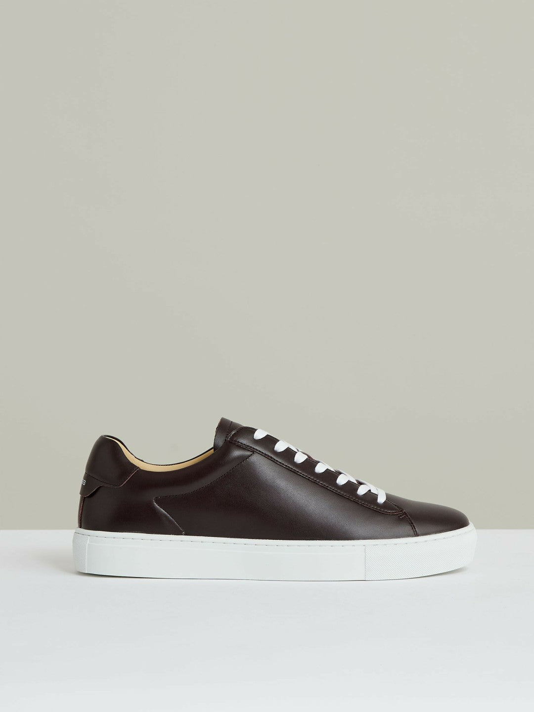 Leather Low-Top Trainers in Plum Purple | Reiss Men Premium