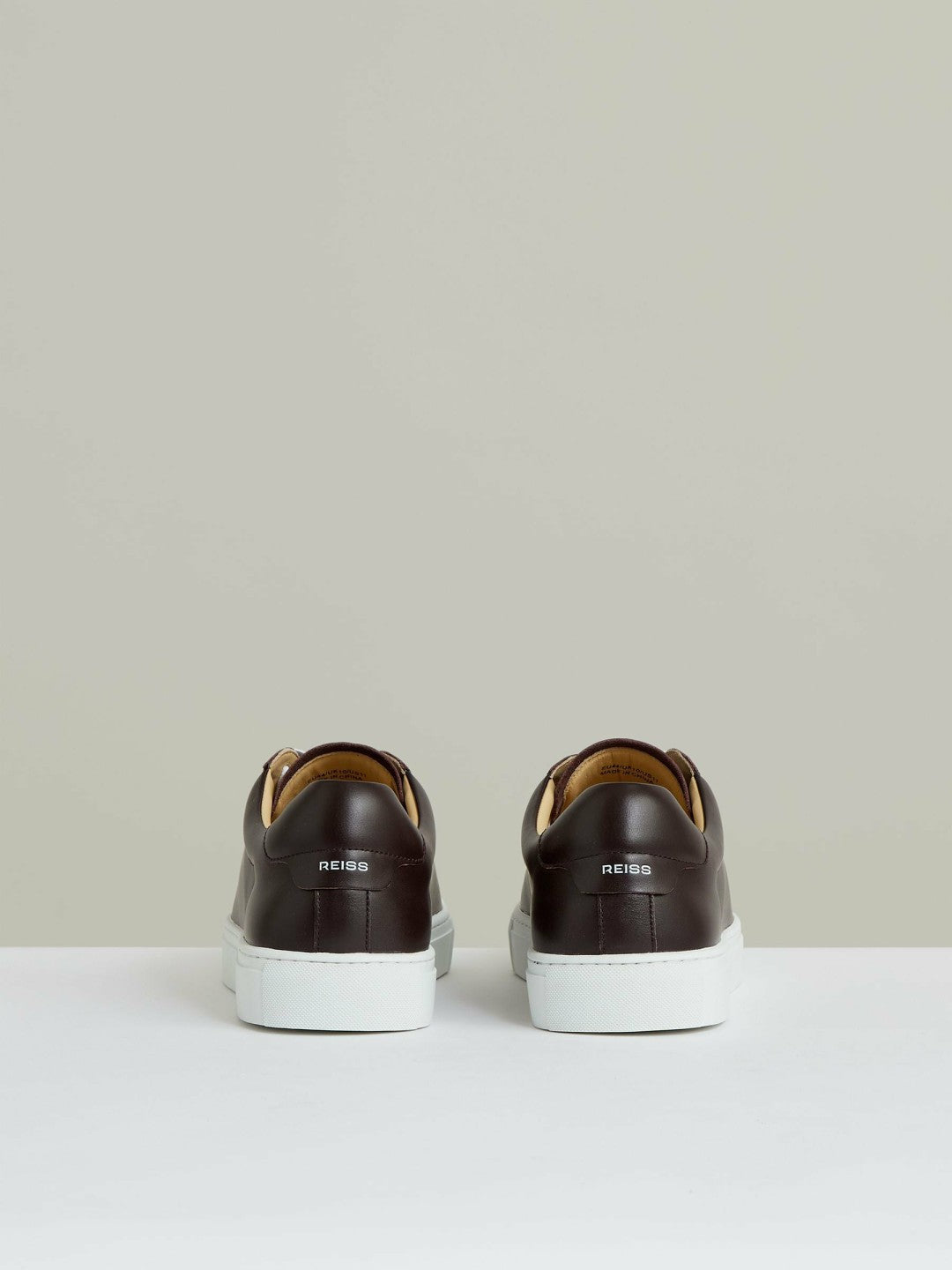Leather Low-Top Trainers in Plum Purple | Reiss Men Premium