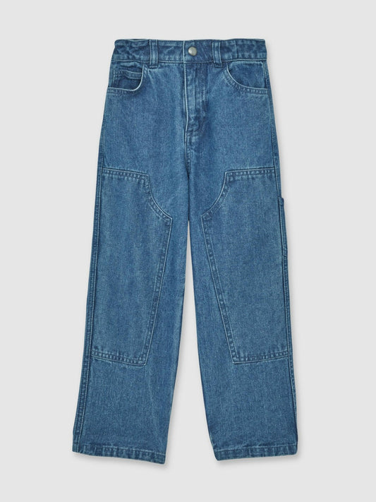 13-14 yrs Straight-Leg Carpenter Jeans in Mid Blue | Reiss Children & Baby Best Seller
