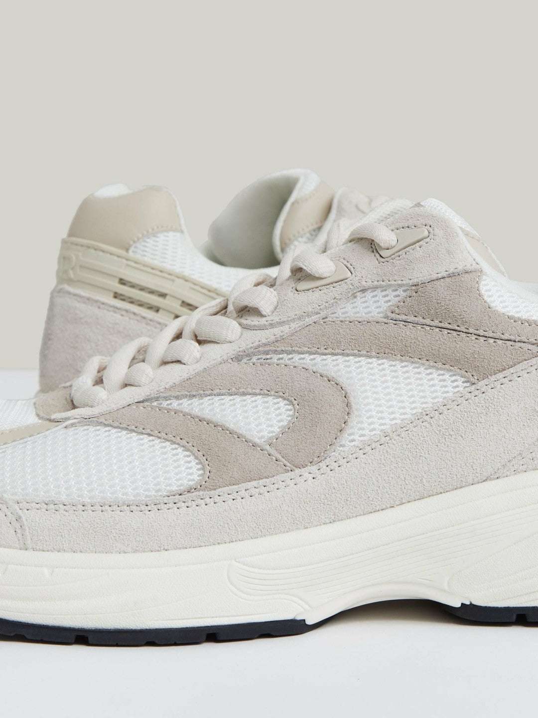Panelled Running Trainers in Off White/Stone | Reiss Men Featured