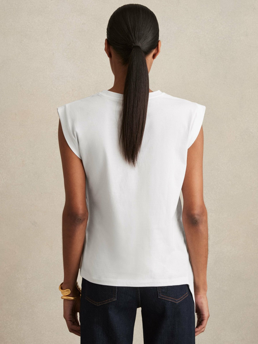 Cotton Drape T-Shirt in White | Reiss Women Recommended