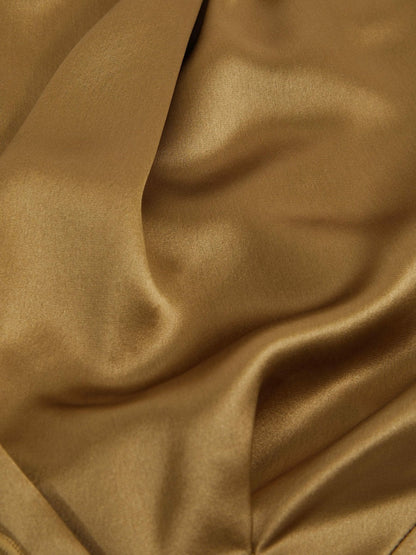 Acler Draped Satin Midi Dress in Gold Moss | Reiss Women Popular