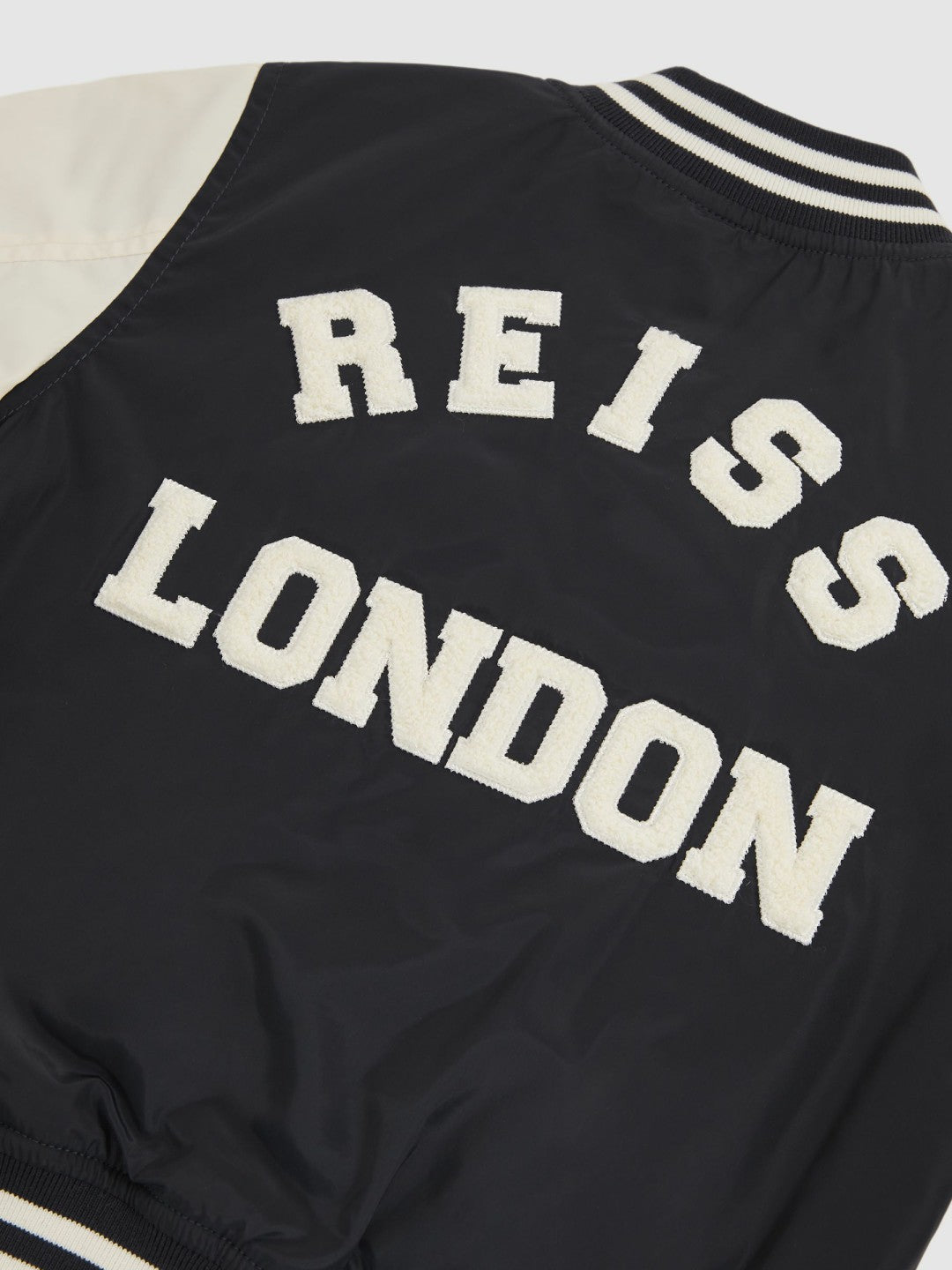 3-9 yrs Colour-Block Varsity Bomber Jacket in Navy/ Off White | Reiss Children & Baby Signature