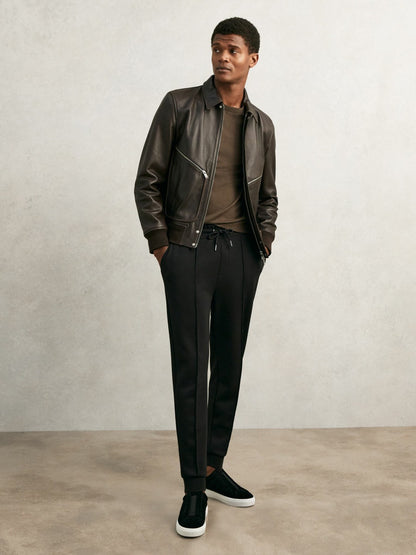 Suede Slip-On Elasticated Trainers in Black | Reiss Men Popular