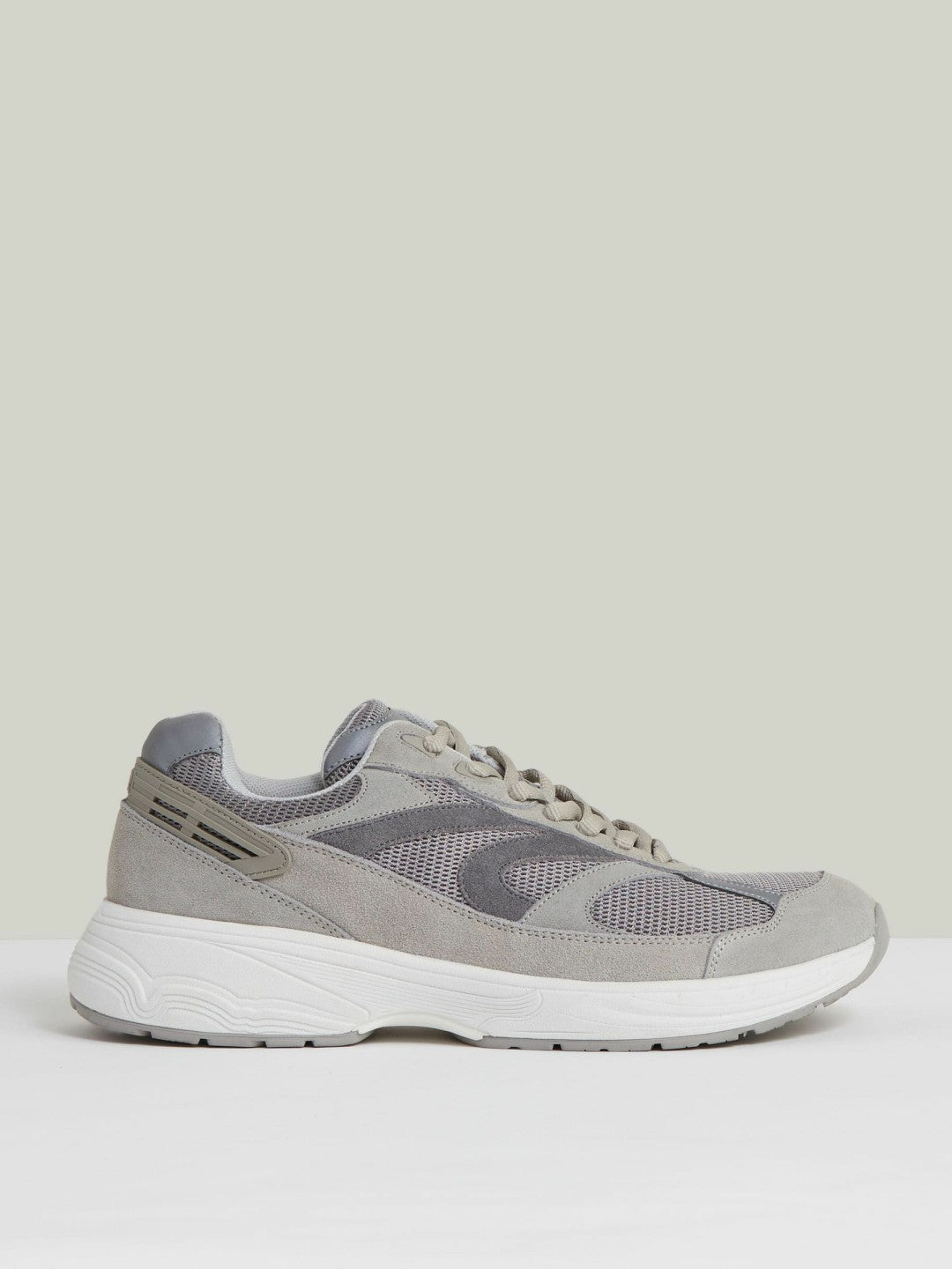 Panelled Running Trainers in Grey | Reiss Men Featured