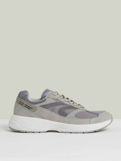Panelled Running Trainers in Grey | Reiss Men Featured