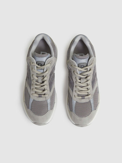 Panelled Running Trainers in Grey | Reiss Men Featured