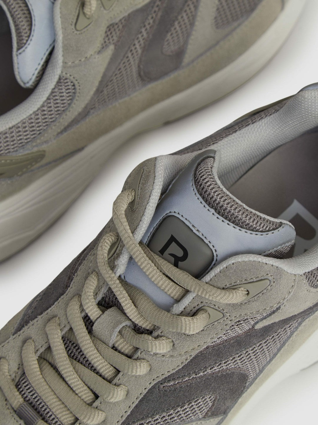 Panelled Running Trainers in Grey | Reiss Men Featured
