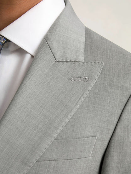 Slim-Fit Wool Single Breasted Suit Blazer in Mid Grey | Reiss Men Signature