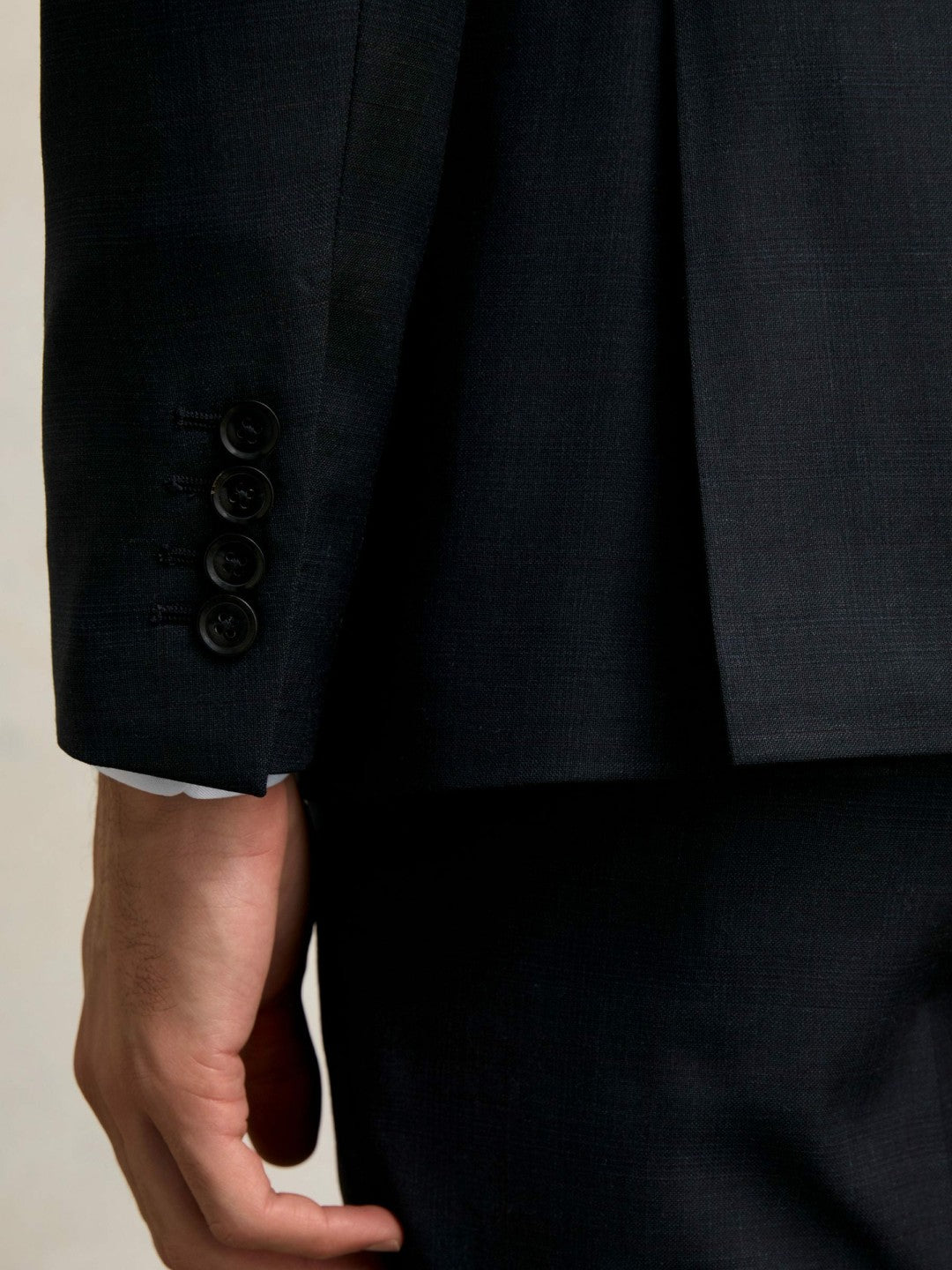 Slim-Fit Wool Single Breasted Check Suit Blazer in Navy | Reiss Men New
