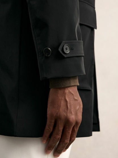 Hybrid Removable-Gilet Overcoat in Black | Reiss Men Popular