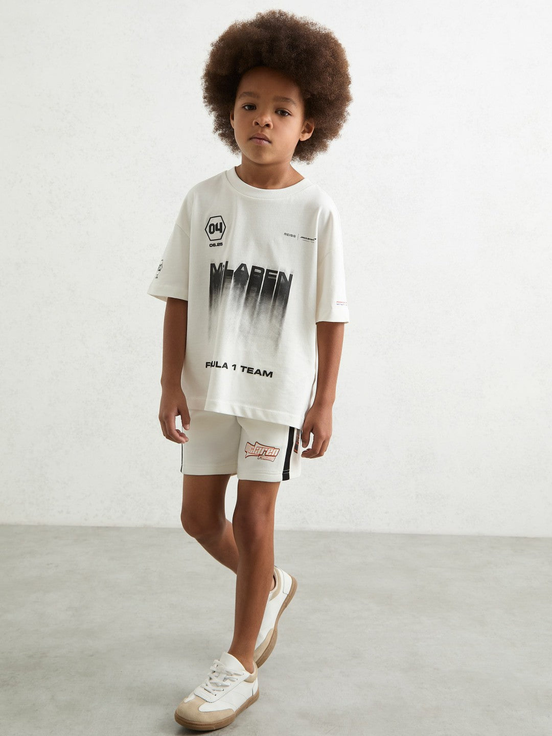 9-13 yrs McLaren F1 Team British GP T-Shirt Unisex Fit in White | Reiss Children & Baby Best Seller