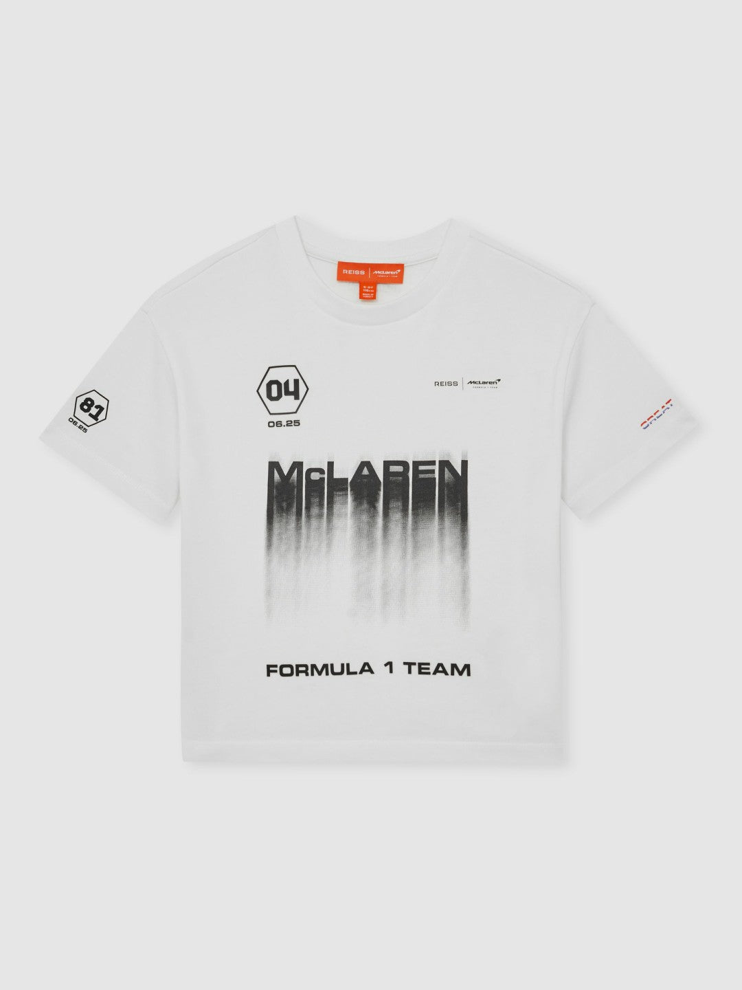 3-9 yrs McLaren F1 Team British GP T-Shirt Unisex Fit in White | Reiss Children & Baby Premium
