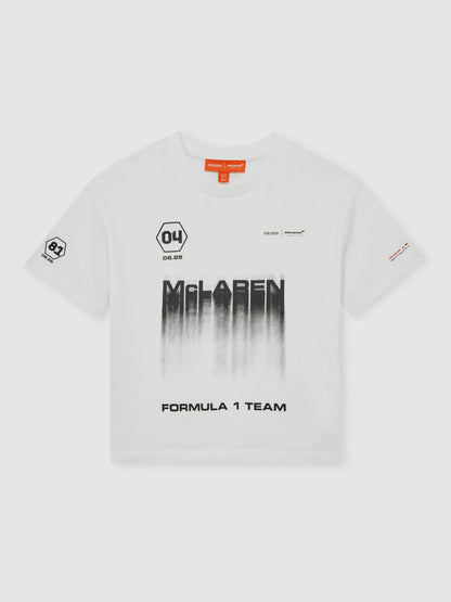 3-9 yrs McLaren F1 Team British GP T-Shirt Unisex Fit in White | Reiss Children & Baby Premium