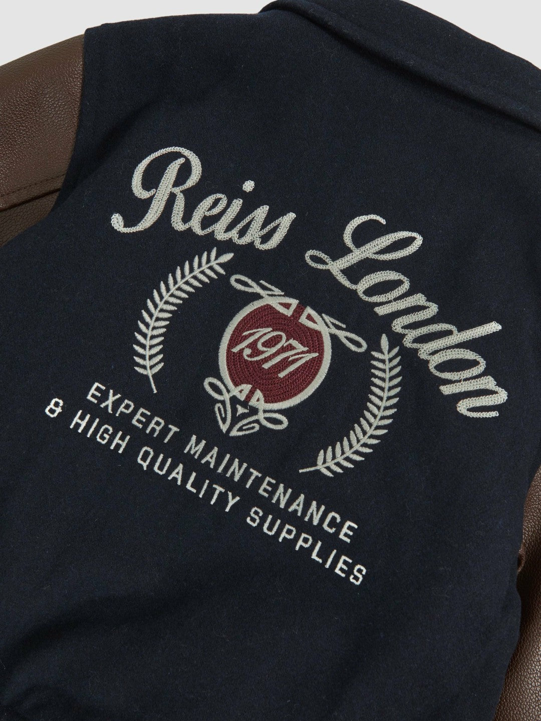 13-14 yrs Motor Cars Press-Stud Bomber Jacket in Navy/Brown | Reiss Children & Baby Premium
