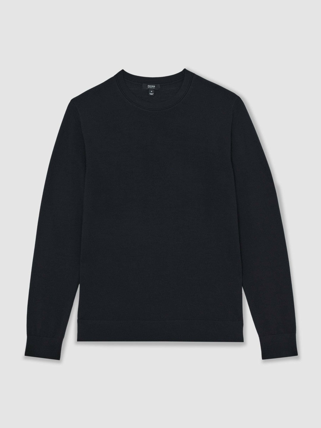 Merino Wool Crew Neck Jumper in Midnight Navy | Reiss Men Recommended