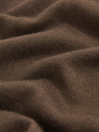 Merino-Wool Crew-Neck Jumper in Chocolate Brown | Reiss Men Best Seller