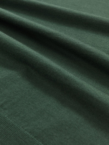 Merino-Wool Crew-Neck Jumper in Kale Green | Reiss Men Popular