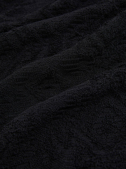 Jacquard Loop-Stitch Polo Shirt in Navy | Reiss Men Premium